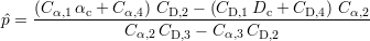     (Cα,1αc-+-Cα,4) CD,2---(CD,1Dc-+-CD,4)-Cα,2
^p =            C α,2CD,3 - C α,3CD,2
